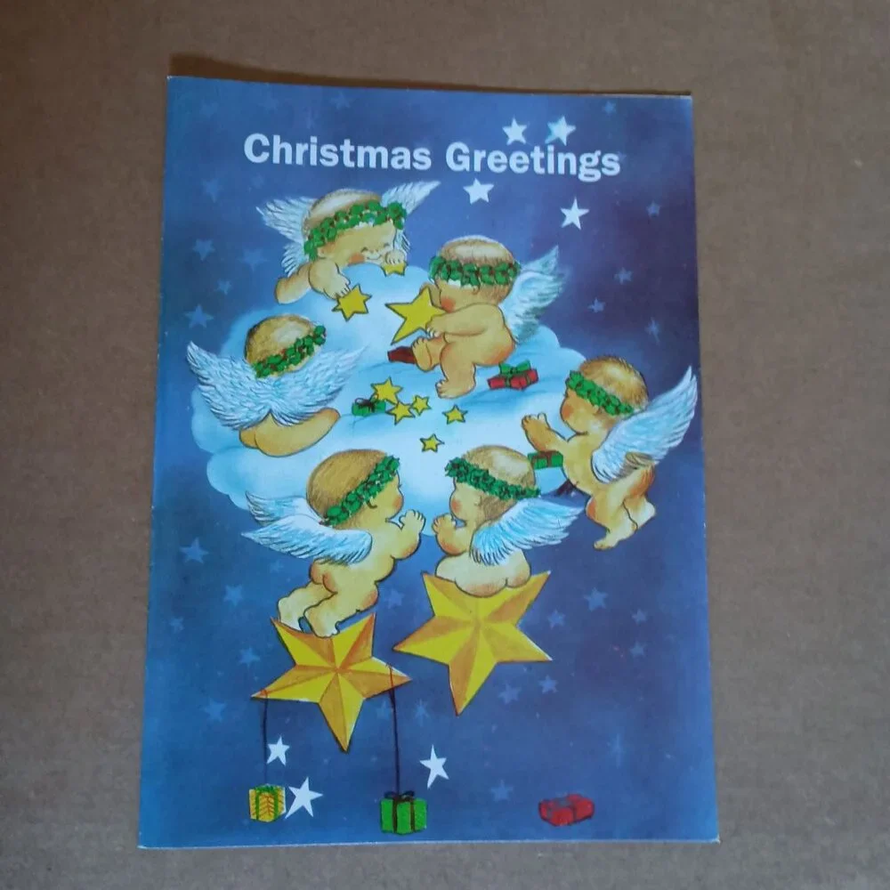 14 assorted unused vintage Christmas holiday cards with envelopes, 5 styles